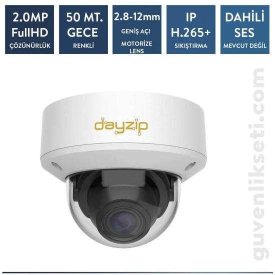 Dayzip DZ-AW2212D 2MP IP Starlight Dome Kamera Motorize
